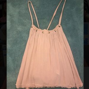 Free People Cross Back Pink Tank Top